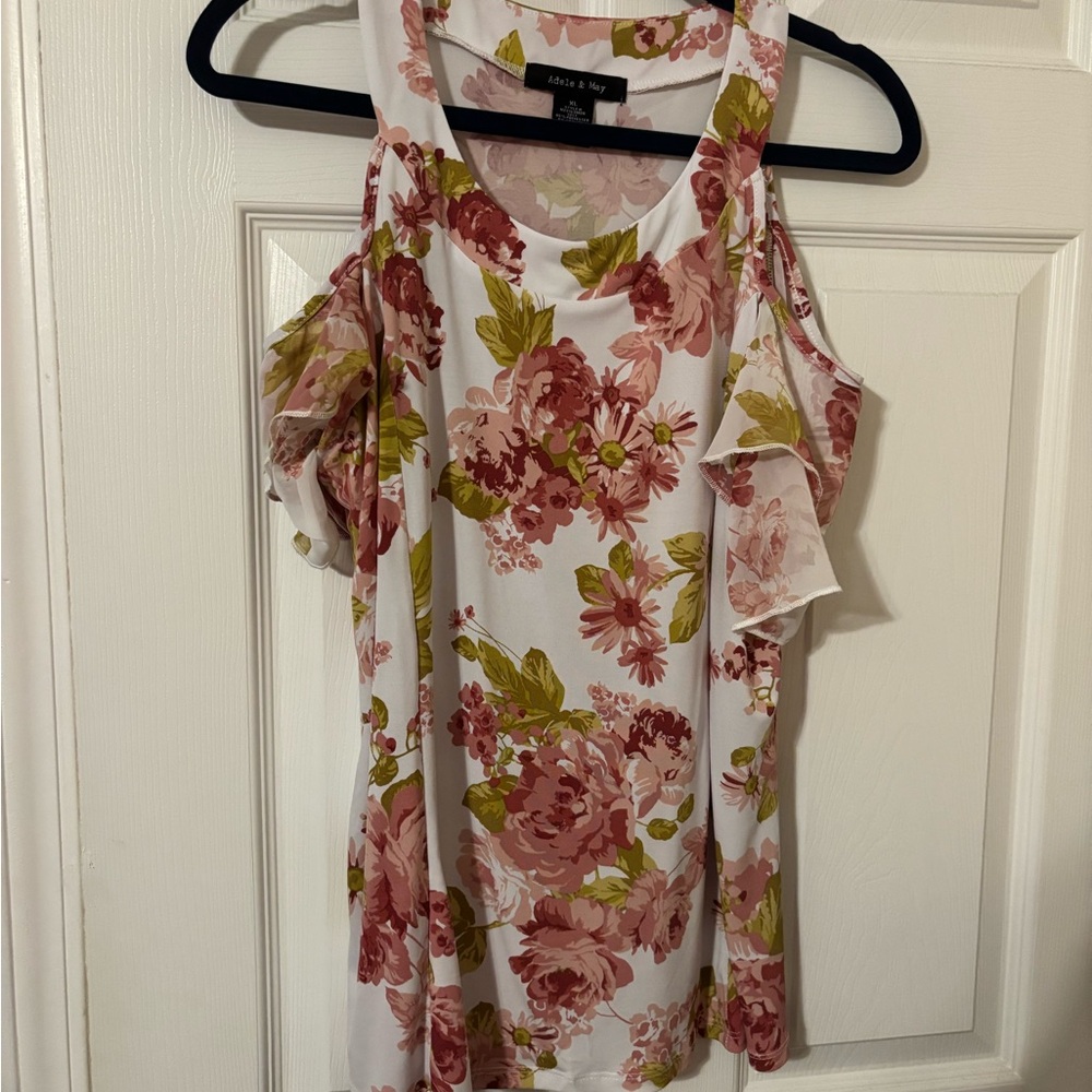 Adele & May Floral Cold Shoulder Top